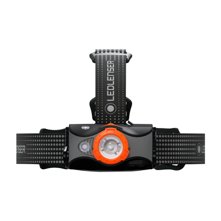 Ledlenser MH7 LED Lampe frontale 600 lm IPX4 Noir / Orange ( 502153 ) + 1x Batterie + Câble de charge