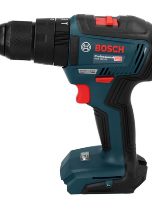 Bosch GSB 18V-55 Professional perceuse à percussion sans fil 18 V 55 Nm sans balais + 2x batteries 2,0 Ah + chargeur + L-Boxx (06019H5370) + jeu d'embouts Bosch 32 pièces dans un coffret robuste gris (2607017319)