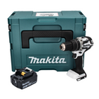 Makita DHP 484 M1J W Taladro percutor inalámbrico 18 V 54 Nm sin escobillas blanco + 1x batería 4,0 Ah + Makpac - sin cargador