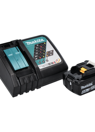 Makita DHP 484 RG1J W Taladro percutor inalámbrico 18 V 54 Nm sin escobillas blanco + 1x batería 6,0 Ah + cargador + Makpac