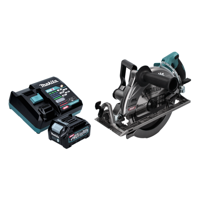 Makita RS 002 GD1 Scie circulaire portative sans fil 40 V max. 260 mm Brushless + 1x batterie 2,5 Ah + chargeur