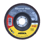 Mirka Abranet Max Disque à lamelles T29 set 125 mm 22 mm ALOX 80 40 pièces (40x 8896700180) disque dentelé pour aluminium, matériaux composites, peinture