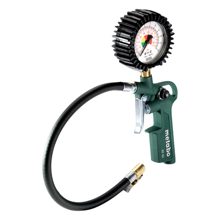 Metabo LPZ 4 Set d'outils à air comprimé (601585000) + Jauge de gonflage des pneus + Pistolet à peinture + Tuyau spiralé