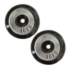 Jeu de plaques de poids 2x poids d'haltère poids de disque en acier chromé 10 kg 2 pièces diamètre de trou de 30 mm