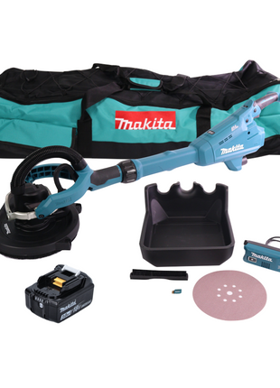 Makita DSL 800 F1X ponceuse à long cou sans balais 18 V 225 mm + 1x batterie 3,0 Ah + accessoires + sac - sans chargeur