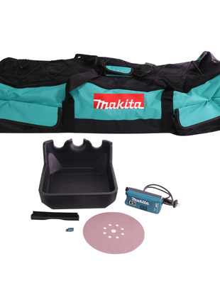 Makita DSL 800 T1X ponceuse à long cou sans balais 18 V 225 mm + 1x batterie 5,0 Ah + accessoires + sac - sans chargeur