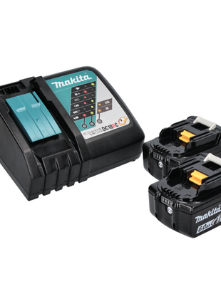 Makita DSL 800 RGX ponceuse à long col avec batterie 18 V 225 mm sans balais + 2x batteries 6,0 Ah + chargeur + accessoires + sac