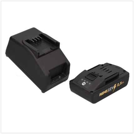 REMS ACC White Edition 32 kN Presse radiale sans fil 22 V ( 576011 PL2EM ) + 1x Batterie 2,5 Ah + Chargeur + Coffret L-Boxx