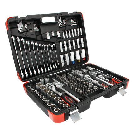 BGS technic Jeu de clés à douille 6.3 mm 1/4" 10 mm 3/8" 12.5 mm 1/2" - 176 pièces. ( 15217 )