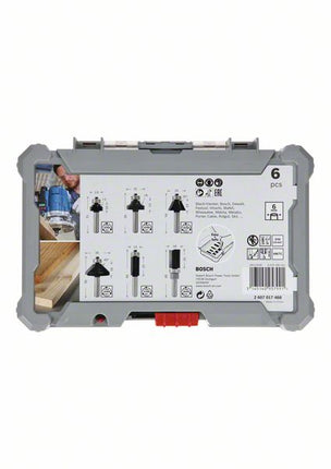 Bosch Edge and Edge Set Fraises pour bordures, tige de 6 mm (2607017468) - 6 pièces