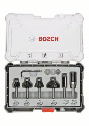 Bosch Edge and Edge Set Fraises pour bordures, tige de 6 mm (2607017468) - 6 pièces