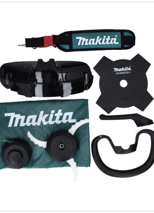 Makita UR 003 GZ01 débroussailleuse sur batterie 40 V sans balais IPX4 + bandoulière + tête de couteau + tête de fil + couteau à mouche + sac - sans batterie, sans chargeur