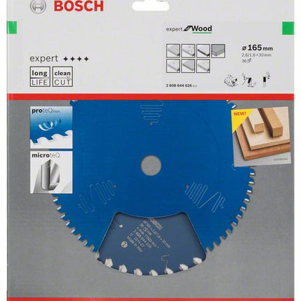 Bosch Lame de scie circulaire Expert for Wood, 165 x 1,6 x 30 mm, 36 dents (2608644026)