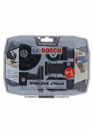 Bosch Starlock Set d'accessoires spécial bois pour outil multifonction, 7 pcs. + Coffret (2608664623)