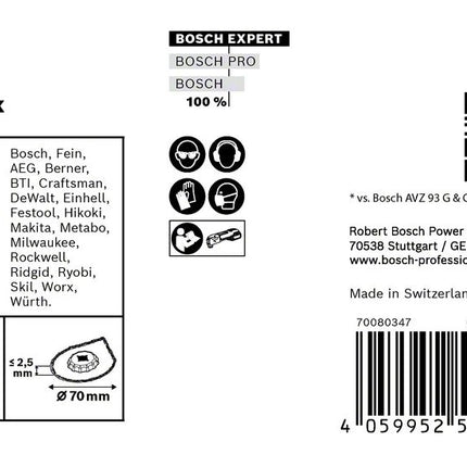 Bosch EXPERT 3 Max AVZ 70 RT4 Décapant Mortier Remover Starlock 87 x 70 mm - 10 pièces (2608900042)