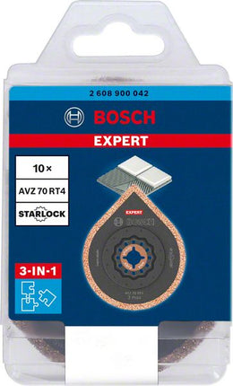 Bosch EXPERT 3 Max AVZ 70 RT4 Décapant Mortier Remover Starlock 87 x 70 mm - 10 pièces (2608900042)