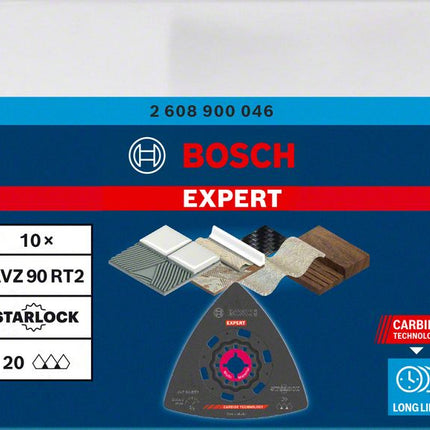 Bosch EXPERT AVZ 90 RT2 Schleifplatte Starlock 90 mm K20 10 Stk. ( 2608900046 ) Multimaterial Carbide - Nachfolger von 2608664352 - Toolbrothers