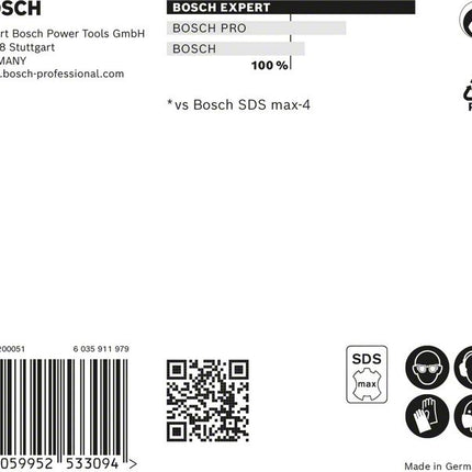 Bosch Expert SDS Max-8X Foret pour marteau perforateur 22 x 720 mm  pour béton armé / pierre, Carbide Technology ( 2608900235 )