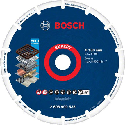 Disque à tronçonner Bosch Expert Diamond Metal Wheel 180 x 22,23 mm (2608900535) Technologie Diamant