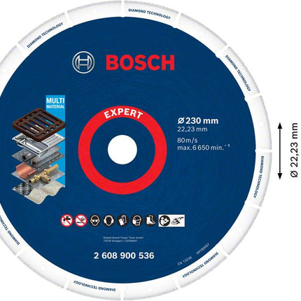 Bosch Expert Diamond Disque à tronçonner Metal Wheel 230 x 22,23 mm ( 2608900536 ) Diamond Technology