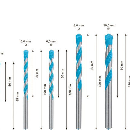 Bosch EXPERT CYL-9 Multi Construction Bohrer Set 7 tlg. 4 - 12 mm ( 2608900647 ) - Nachfolger von 2607010543 - Toolbrothers