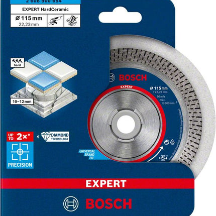 Disque à tronçonner diamanté Bosch EXPERT HardCeramic 115 x 22,23 mm 1 pièce (2608900654) Technologie diamant