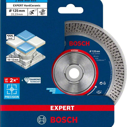 Bosch EXPERT HardCeramic Disque à tronçonner diamanté, 125 x 22,23 mm, Diamond Technology, 1 pc. (2608900655)