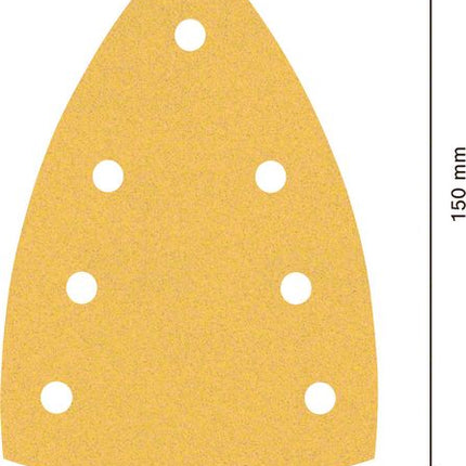Bosch EXPERT C470 Feuille abrasive, 100x150mm, 7 trous, G120, pour ponceuses Multi, 10 pcs. (2608901117)