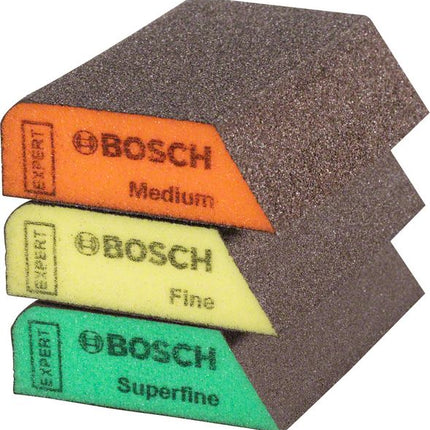 Bosch Expert S470 Set d'éponges abrasive 69 x 97 x 26 mm Moyen / Fin / Superfin 3 pcs. ( 2608901174 )