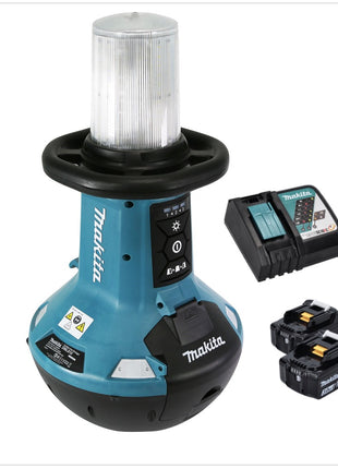 Makita DML 810 RF Akku LED Flächenlicht 18 / 36 V ( 2 x 18 V ) 5500 lm IP54 + 2x Akku 3,0 Ah + Ladegerät