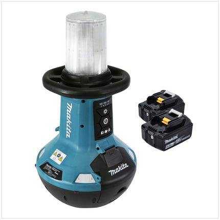 Lampe LED sans fil Makita DML 810 G 18 / 36 V ( 2 x 18 V ) 5500 lm IP54 + 2 batteries 6,0 Ah - sans chargeur
