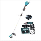 Makita UR 003 GD101 débroussailleuse sur batterie 40 V brushless IPX4 + batterie 2,5 Ah + bandoulière + tête de couteau + tête de fil + couteau à mouche + sac - sans chargeur