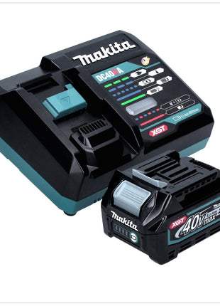 Makita UR 003 GD101 débroussailleuse à batterie 40 V brushless IPX4 + batterie 2,5 Ah + chargeur + bandoulière + tête de couteau + tête de fil + couteau à mouche + sac