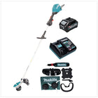 Makita UR 003 GM101 débroussailleuse à batterie 40 V brushless IPX4 + batterie 4,0 Ah + chargeur + bandoulière + tête de couteau + tête de fil + couteau à mouche + sac