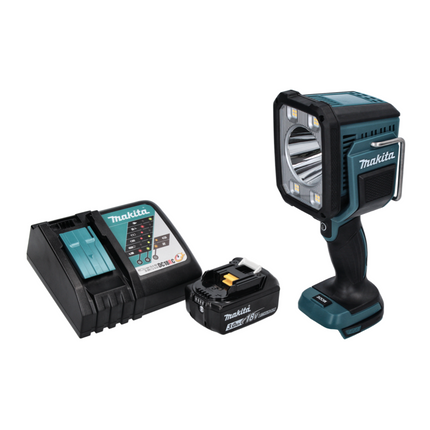 Makita DML 812 RF1 Lampe torche à LED 18 V 1250 lm + 1x batterie 3,0 Ah + chargeur
