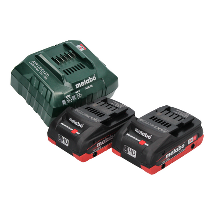 Metabo SB 18 LTX BL I Perceuse à percussion sans fil 130 Nm 18 V Brushless + 2x Batteries 4,0 Ah + Chargeur + Coffret metaBOX + Set d'embouts 32 pcs.