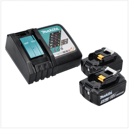 Makita DHP451RT Perceuse-visseuse à percussion 80Nm 18V + 2x Batteries 5,0 Ah + Chargeur