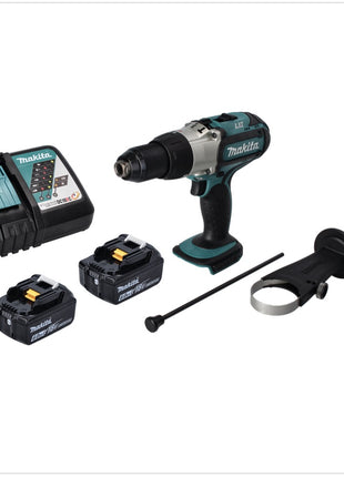 Taladro percutor inalámbrico Makita DHP 451 RG 18 V 80 Nm + 2 baterías 6,0 Ah + cargador