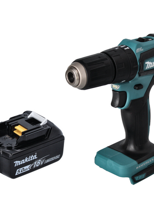 Makita DHP 483 T1 Perceuse-visseuse à percussion sans fil 18 V 40 Nm Brushless + 1x Batterie 5,0 Ah - sans chargeur