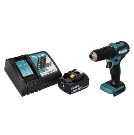 Makita DHP 483 RT1 akumulatorowa wiertarko-wkrętarka udarowa 18 V 40 Nm bezszczotkowa + 1x akumulator 5,0 Ah + ładowarka