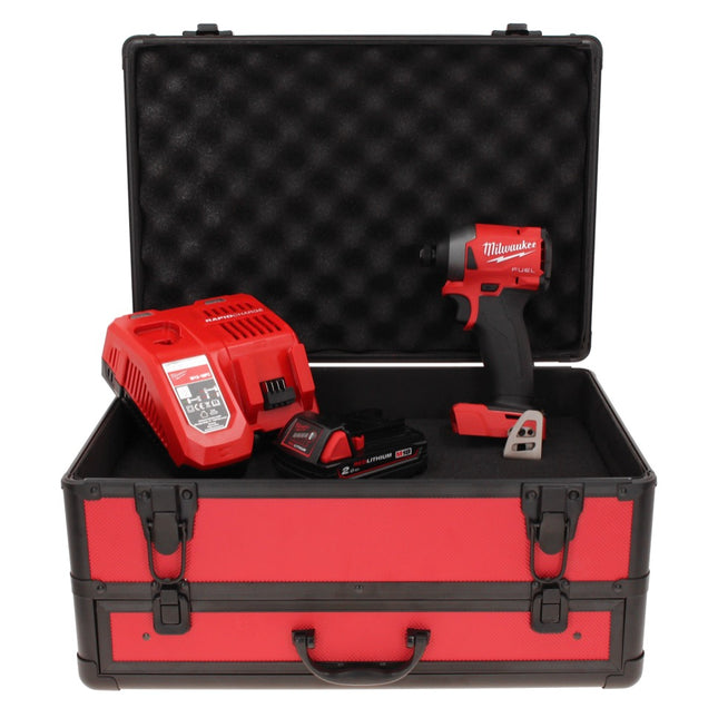 Milwaukee M18 FID2-201FC TX Visseuse à choc sans fil 1/4" 226 Nm 18V  + 1x Batterie 2,0 Ah + Chargeur + Coffret TX