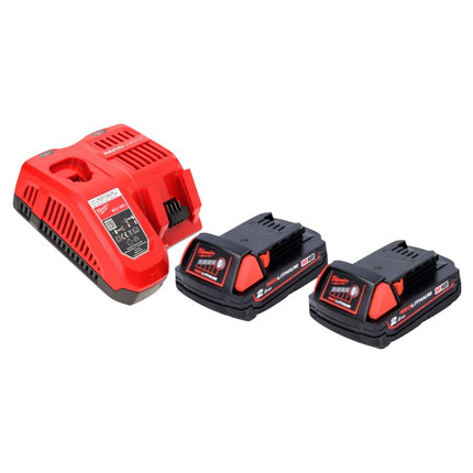 Clé à chocs sans fil Milwaukee M18 FID2-202FC TX 18 V 1/4" 226 Nm + 2x batteries 2,0 Ah + chargeur + mètre pliant + coffret TX