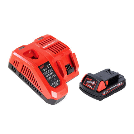 Milwaukee M18 FPD2-201FC TX Perceuse-visseuse à percussion sans fil 135 Nm 18V Brushless + 1x Batterie 2,0 Ah + Chargeur + Coffret TX