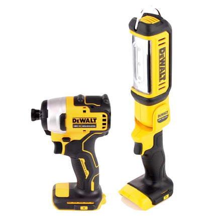 DeWalt DCF809P1TX Visseuse à choc sans fil 18V Brushless + DCL050 Lampe sans fil 18V + 1x Batterie 5,0Ah + Chargeur +Coffret TX + Mètre pliant