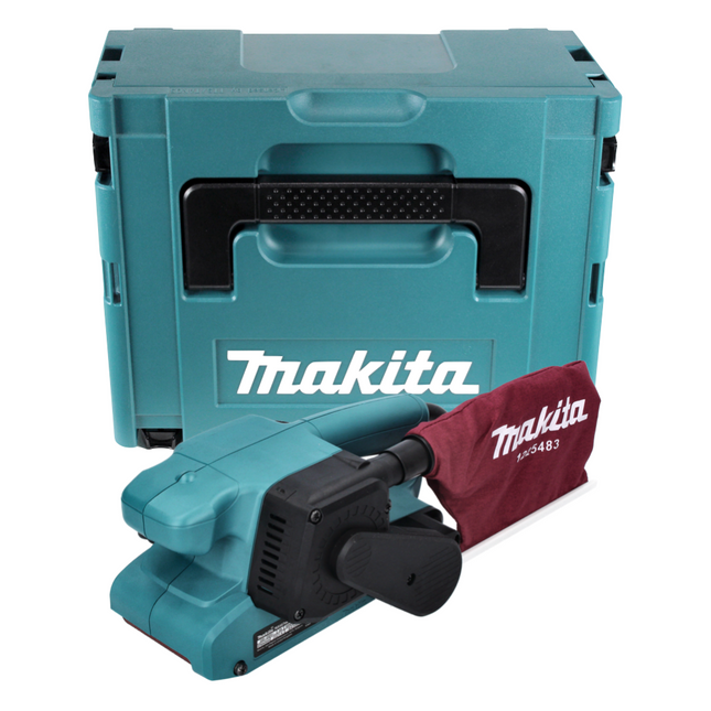 Makita 9910 J Ponceuse à bande électrique 650 W 76 mm + Coffret Makpac