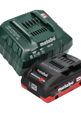 Taladro percutor a batería Metabo SB 18 LT BL 18 V 75 Nm sin escobillas + 1x batería 4,0 Ah + cargador + juego de puntas 32 piezas + metaBOX