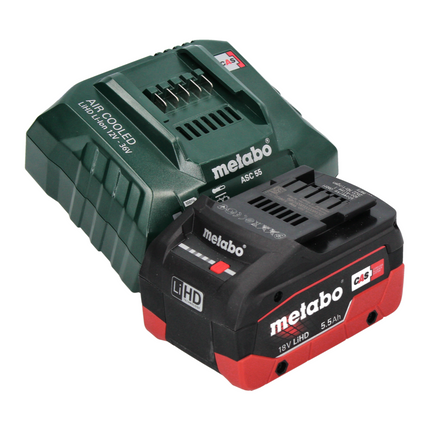 Metabo SB 18 LT BL Perceuse à percussion sans fil 75 Nm 18 V Brushless + 1x Batterie 5,5 Ah + Chargeur + Coffret MetaBOX + Set d'embouts 32 pcs.