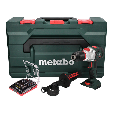 Metabo SB 18 LTX BL I Perceuse-visseuse à percussion sans fil 130 Nm 18 V Brushless + Coffret MetaBOX + Set d'embouts, 32 pcs. - sans batterie, sans chargeur