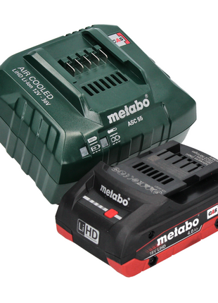 Metabo SB 18 LTX BL I taladro percutor a batería 18 V 130 Nm sin escobillas + 1x batería 4,0 Ah + cargador + juego de puntas 32 piezas + metaBOX