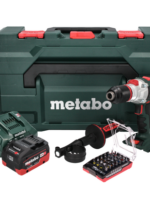 Metabo SB 18 LTX BL I taladro percutor a batería 18 V 130 Nm sin escobillas + 1x batería 5,5 Ah + cargador + juego de puntas 32 piezas + metaBOX